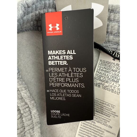 Under Armour Youth Boy Loose Fit Drawstring Gray Sweatpants w/Pocket  Sz L - Picture 11 of 14